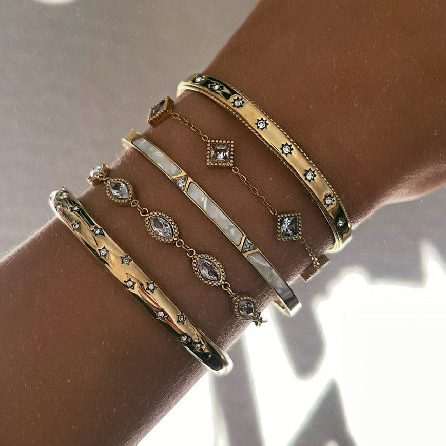 Urbanti Stainless Steel Gravity Cuff Bracelet Gold