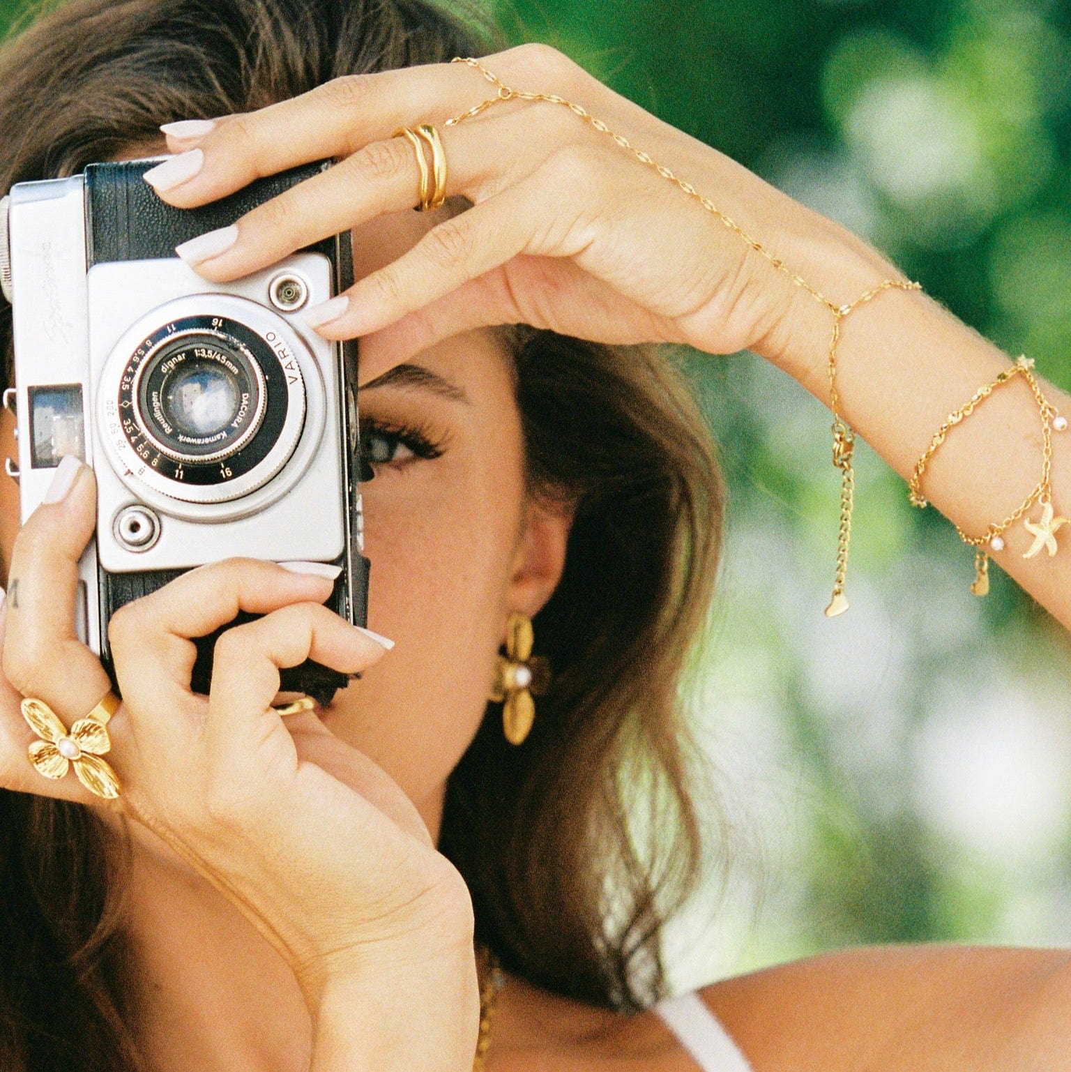 Urbanti Stainless Steel Greek Hand Chain Bracelet