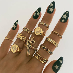 Urbanti Stainless Steel Greek Key Ring