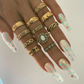 Urbanti Stainless Steel Greek Key Ring