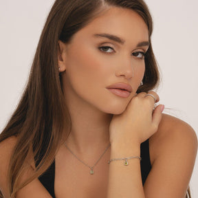 Urbanti Stainless Steel Happy Birthday Birthstone Bracelet