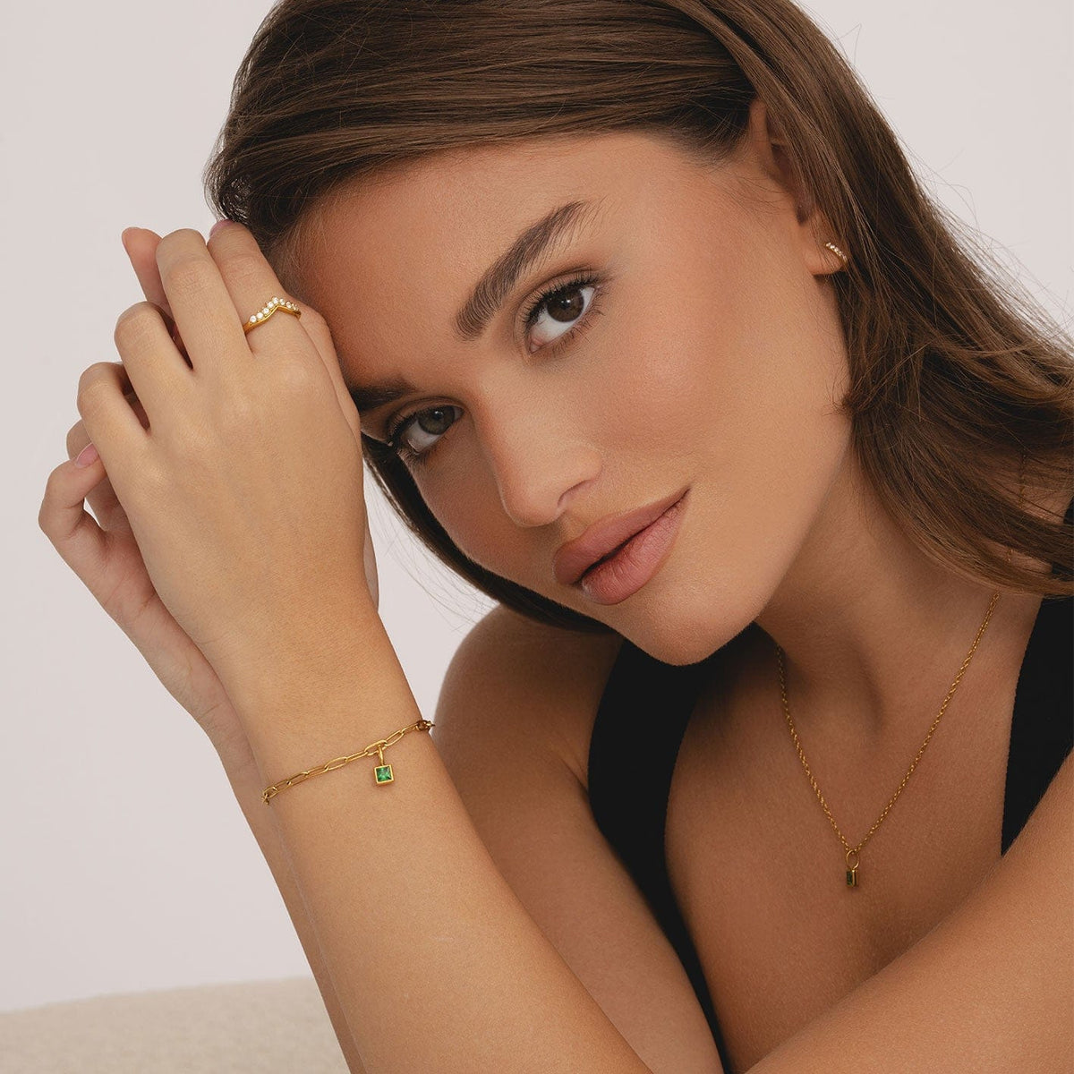 Urbanti Stainless Steel Happy Birthday Birthstone Bracelet