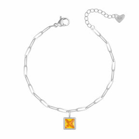 Urbanti Stainless Steel Happy Birthday Birthstone Bracelet