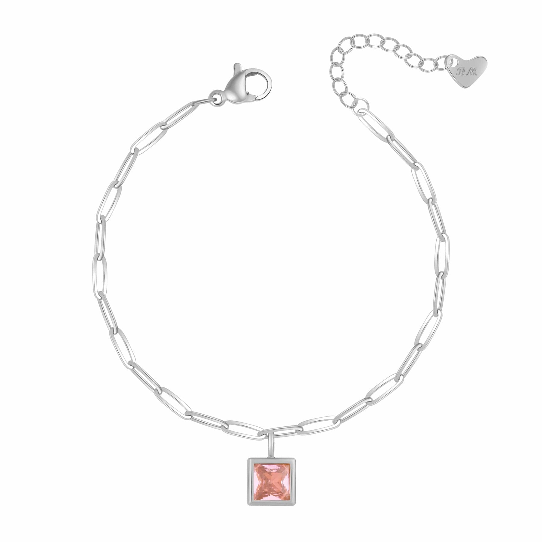 Urbanti Stainless Steel Happy Birthday Birthstone Bracelet