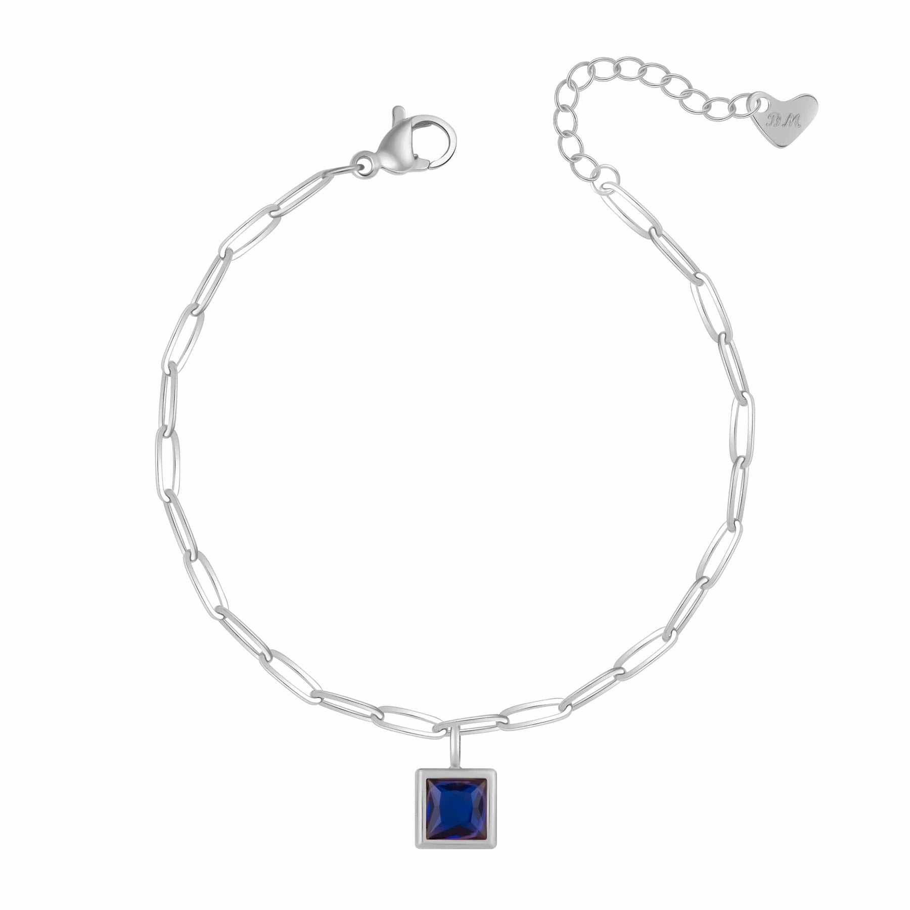 Urbanti Stainless Steel Happy Birthday Birthstone Bracelet