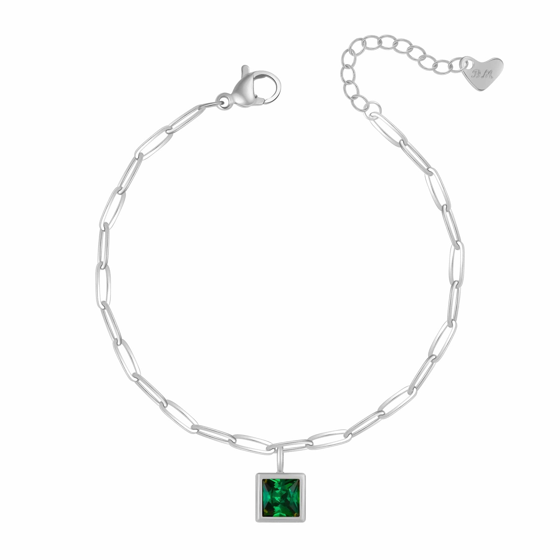 Urbanti Stainless Steel Happy Birthday Birthstone Bracelet