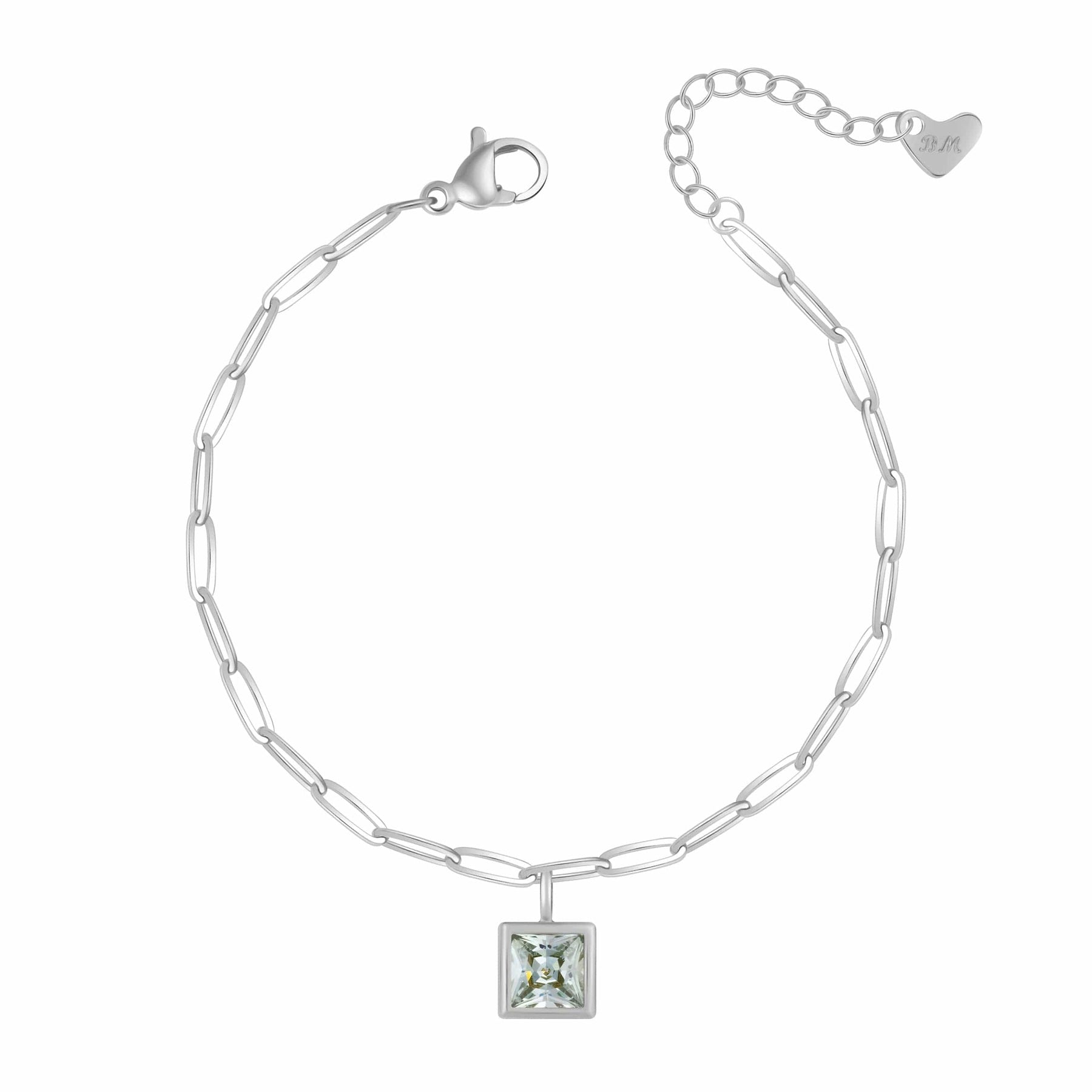 Urbanti Stainless Steel Happy Birthday Birthstone Bracelet