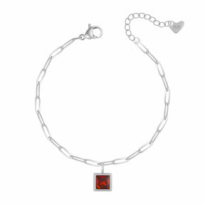 Urbanti Stainless Steel Happy Birthday Birthstone Bracelet