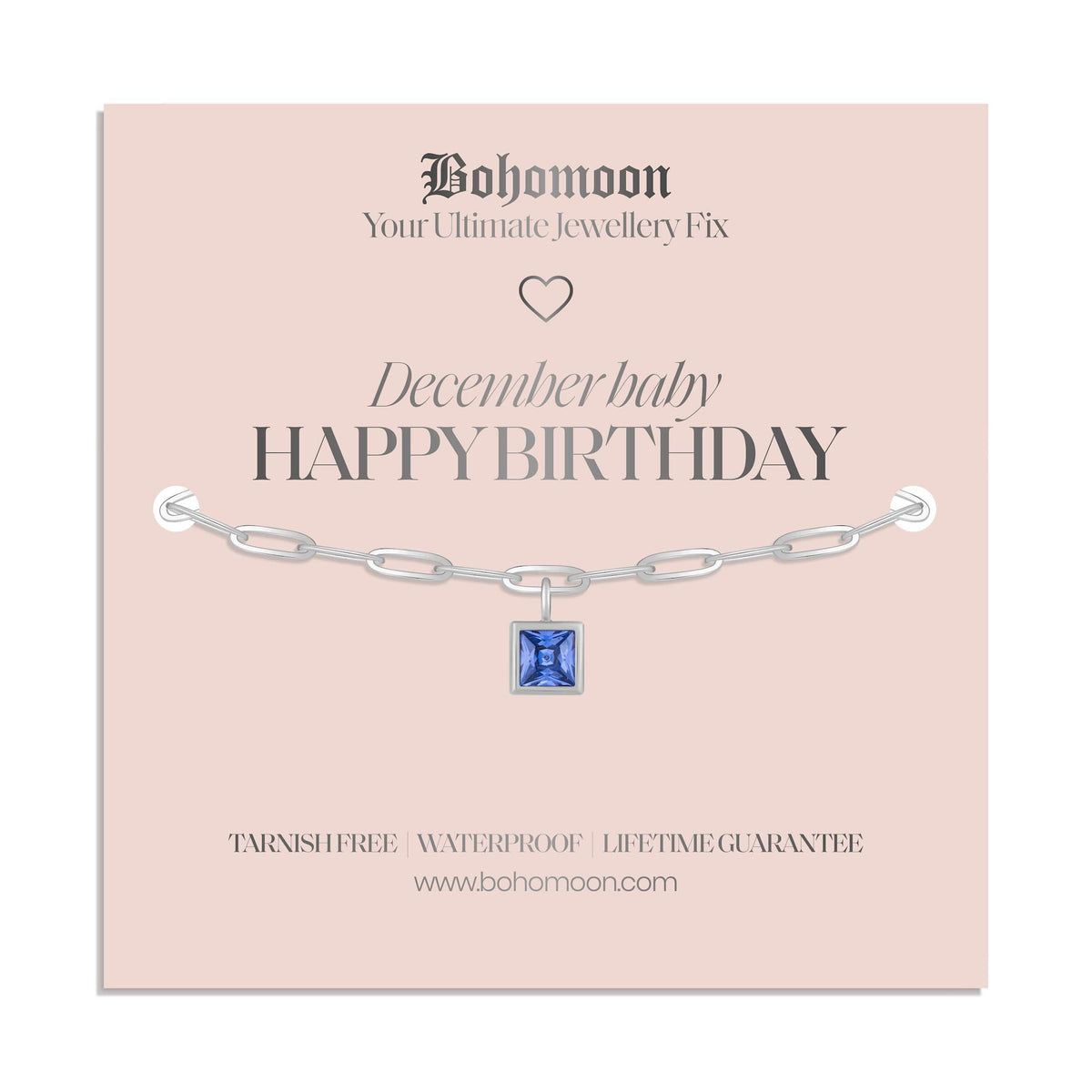 Urbanti Stainless Steel Happy Birthday Birthstone Bracelet