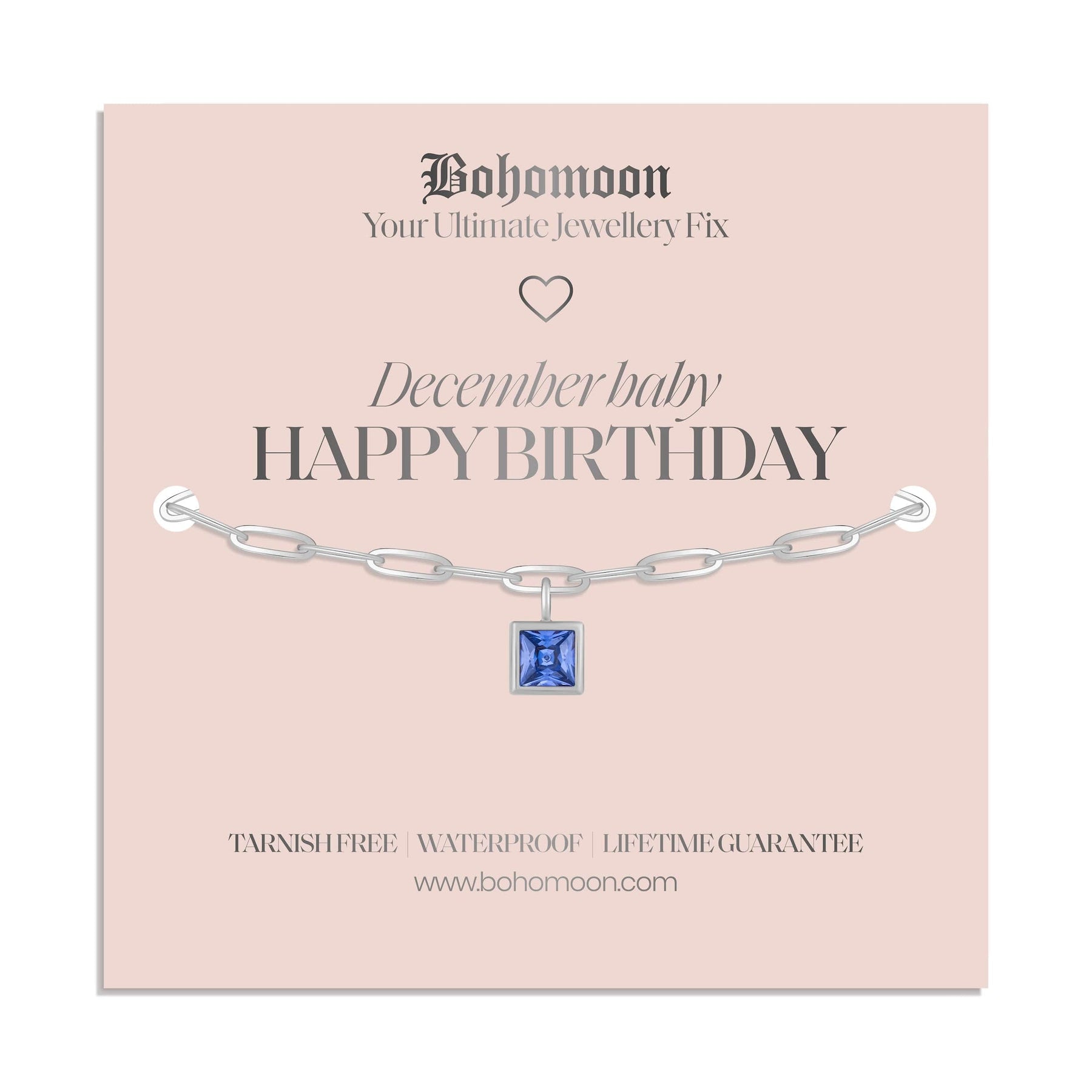 Urbanti Stainless Steel Happy Birthday Birthstone Bracelet