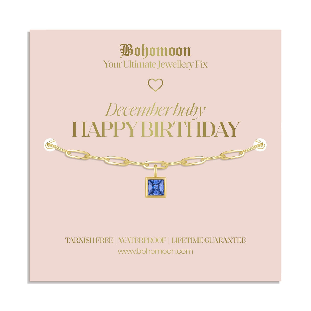 Urbanti Stainless Steel Happy Birthday Birthstone Bracelet