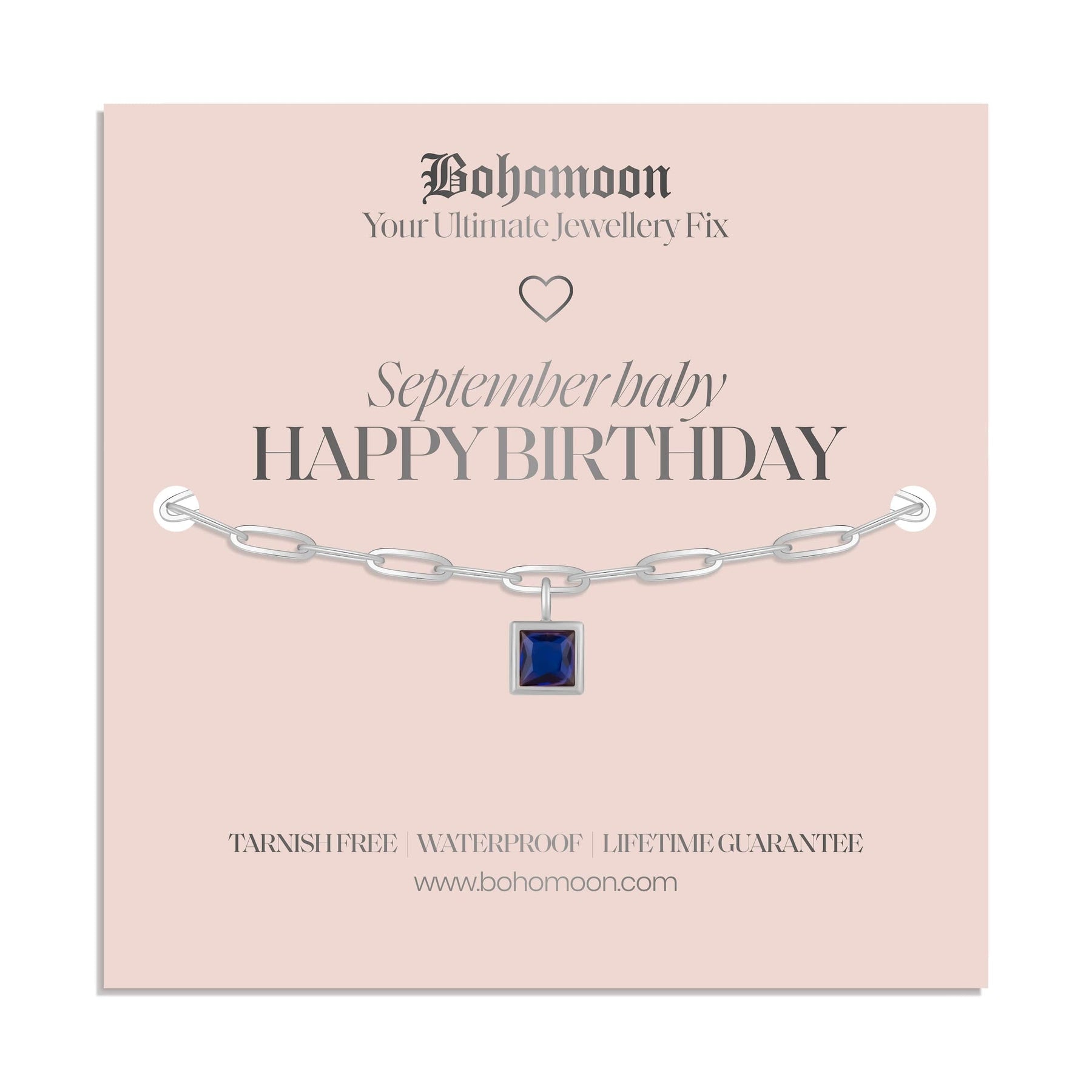 Urbanti Stainless Steel Happy Birthday Birthstone Bracelet