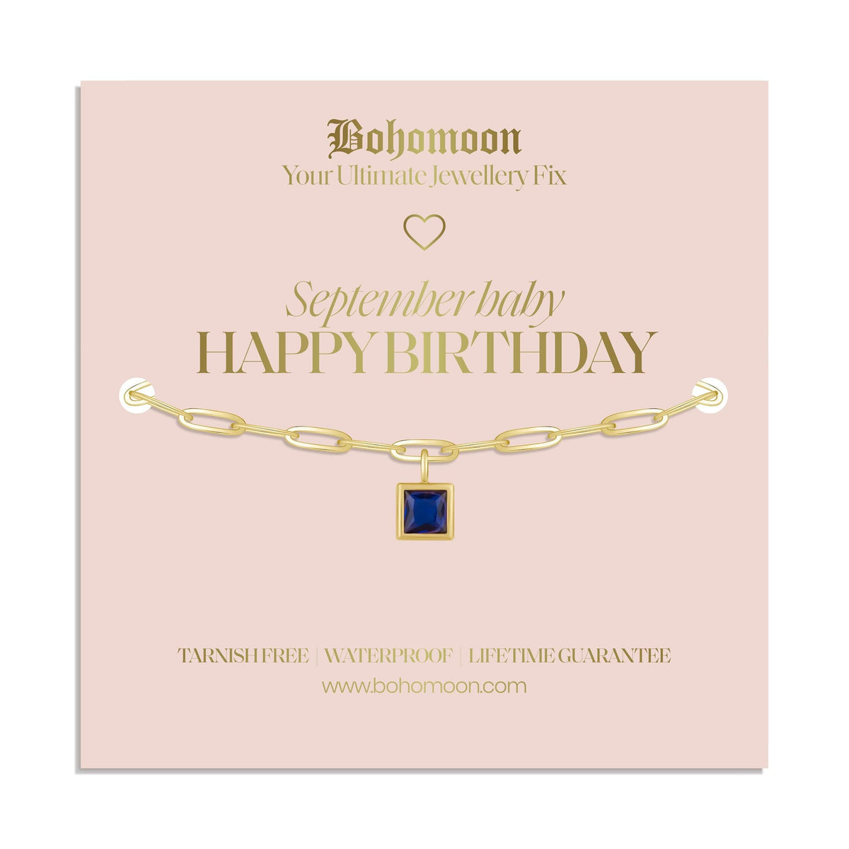 Urbanti Stainless Steel Happy Birthday Birthstone Bracelet