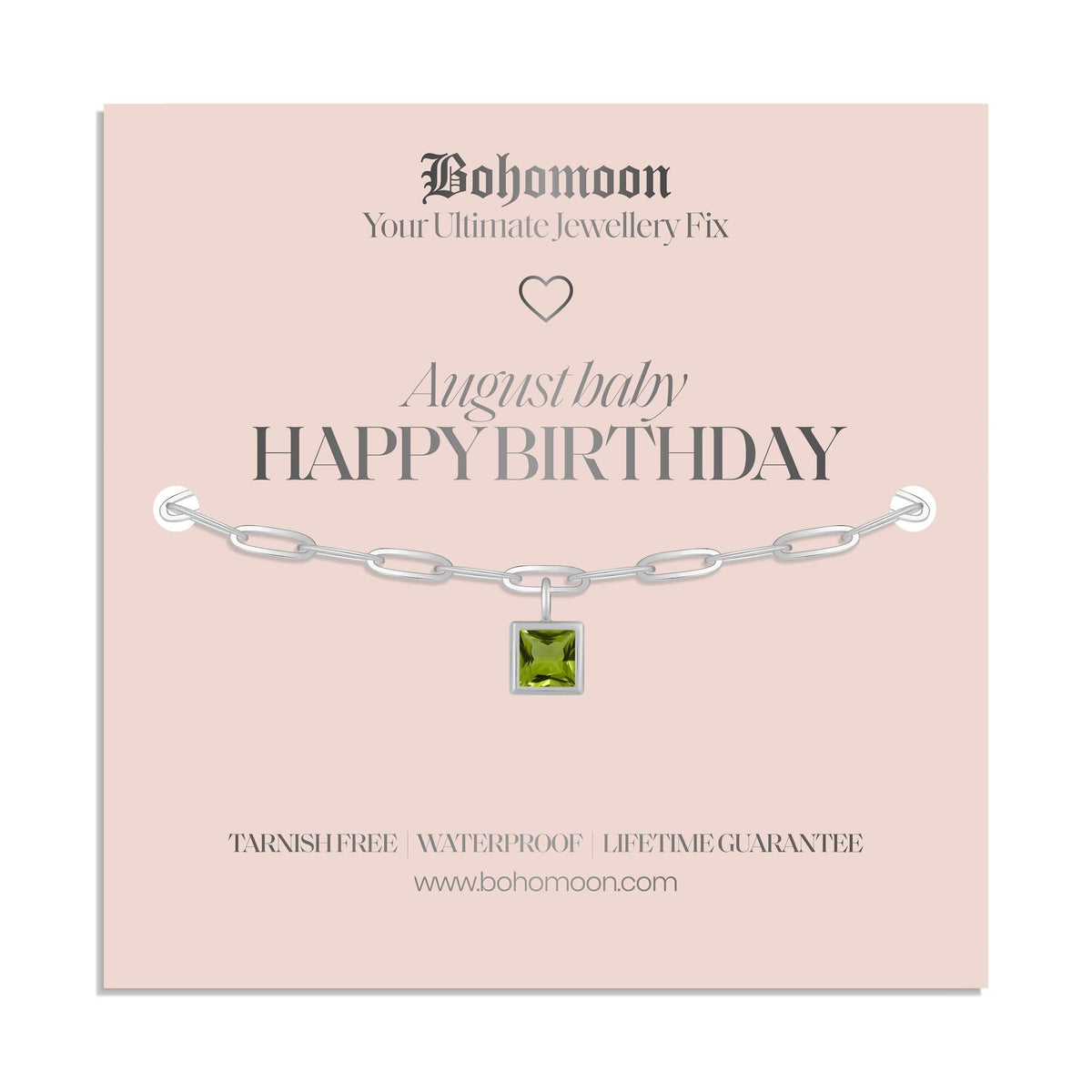 Urbanti Stainless Steel Happy Birthday Birthstone Bracelet