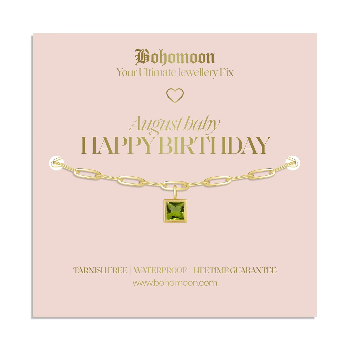 Urbanti Stainless Steel Happy Birthday Birthstone Bracelet