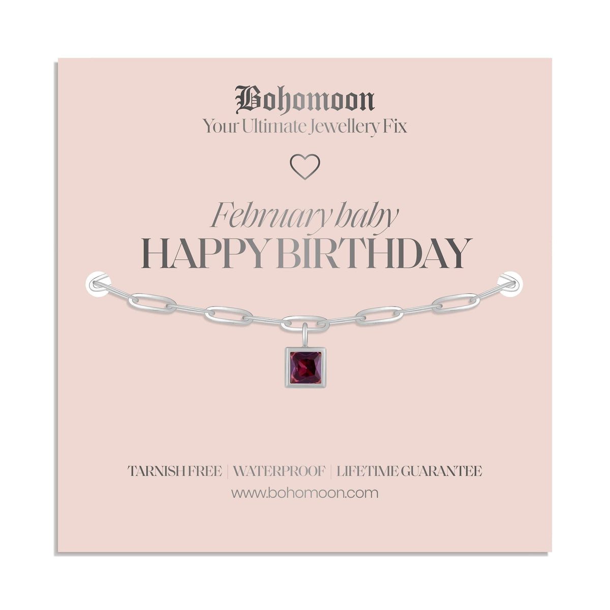 Urbanti Stainless Steel Happy Birthday Birthstone Bracelet
