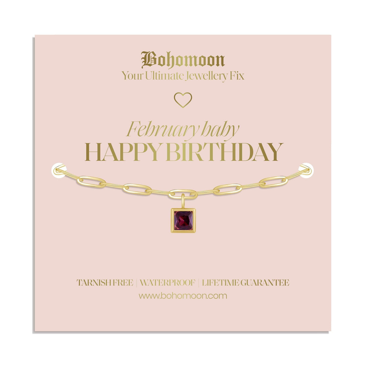 Urbanti Stainless Steel Happy Birthday Birthstone Bracelet