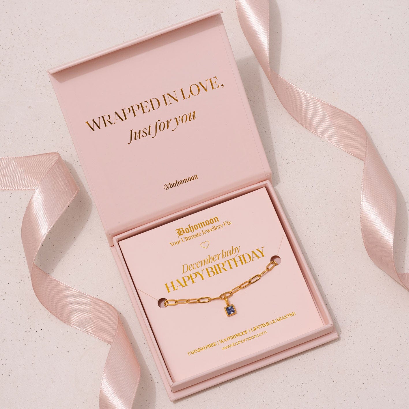 Urbanti Stainless Steel Happy Birthday Birthstone Bracelet