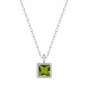 Urbanti Stainless Steel Happy Birthday Birthstone Necklace