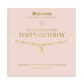 Urbanti Stainless Steel Happy Birthday Zodiac Bracelet