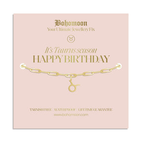 Urbanti Stainless Steel Happy Birthday Zodiac Bracelet