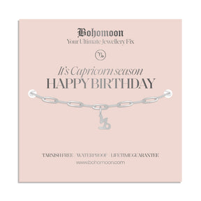 Urbanti Stainless Steel Happy Birthday Zodiac Bracelet