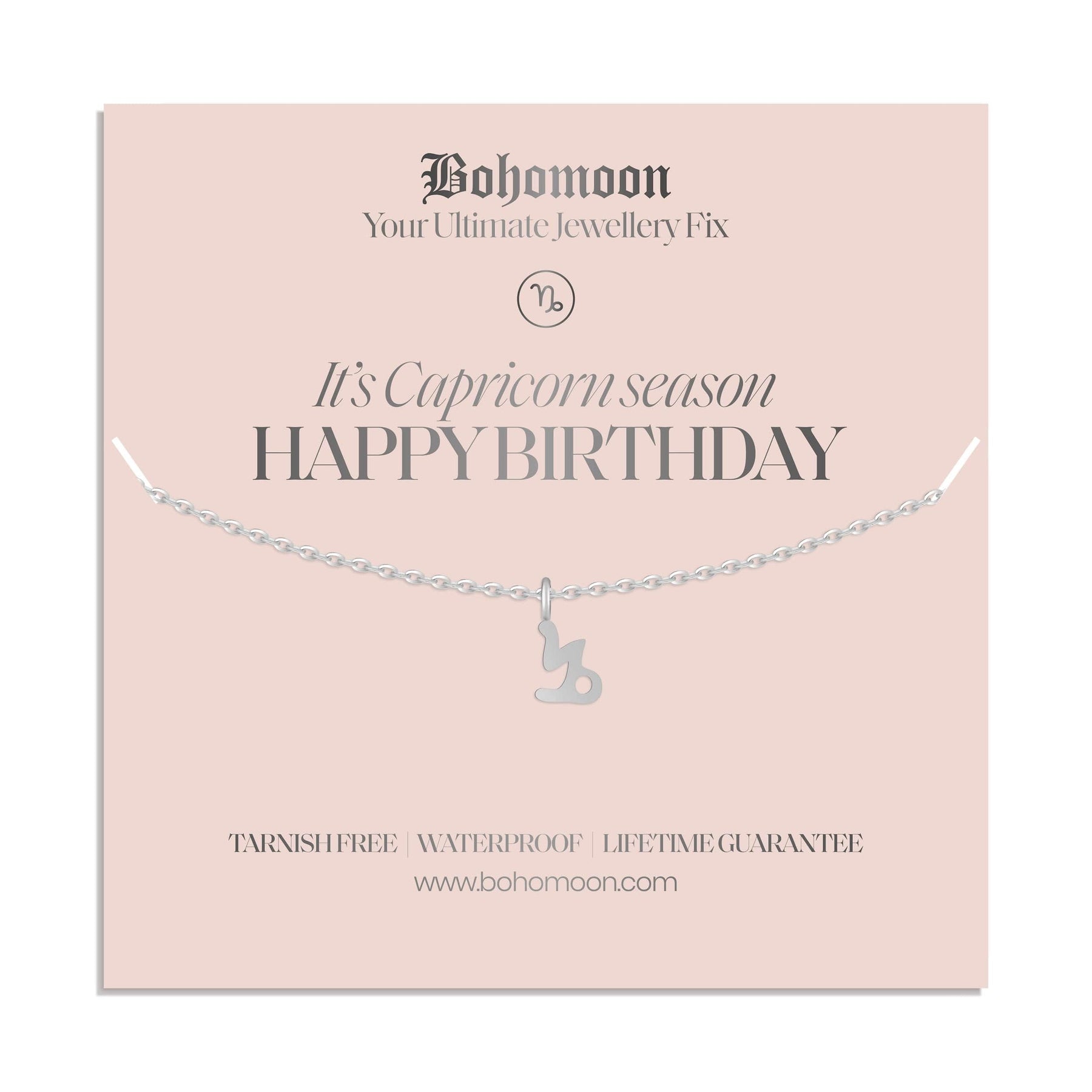 Urbanti Stainless Steel Happy Birthday Zodiac Necklace