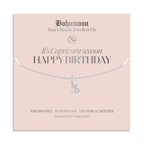 Urbanti Stainless Steel Happy Birthday Zodiac Necklace