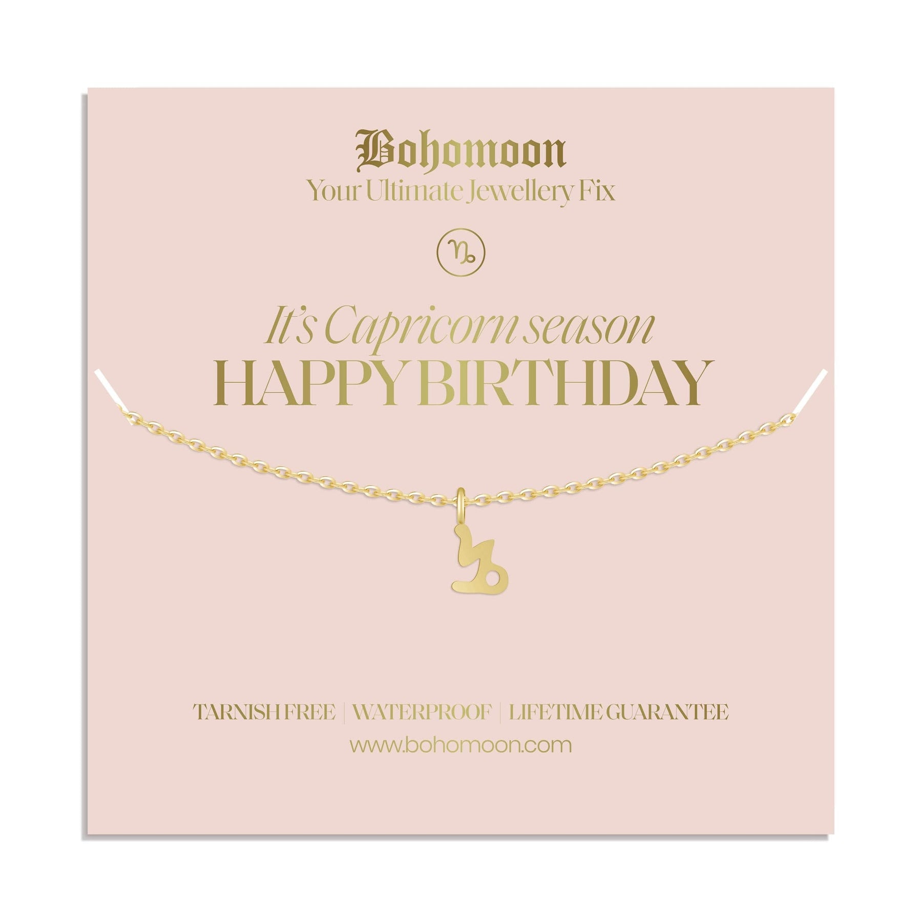 Urbanti Stainless Steel Happy Birthday Zodiac Necklace