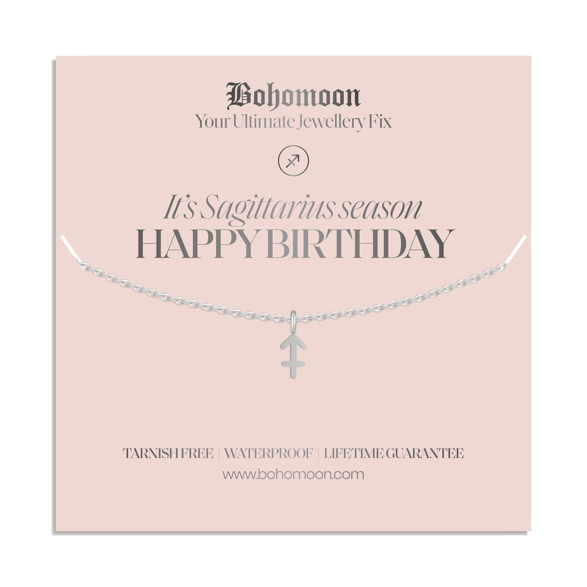 Urbanti Stainless Steel Happy Birthday Zodiac Necklace