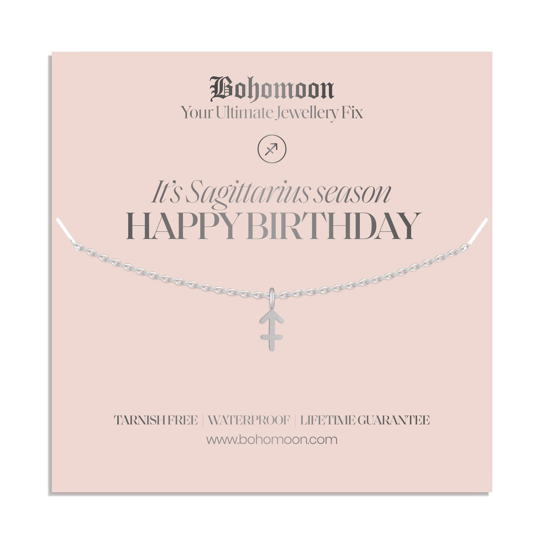 Urbanti Stainless Steel Happy Birthday Zodiac Necklace