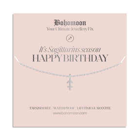 Urbanti Stainless Steel Happy Birthday Zodiac Necklace