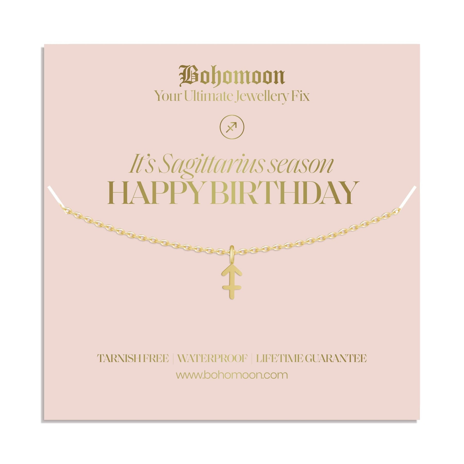 Urbanti Stainless Steel Happy Birthday Zodiac Necklace