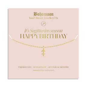 Urbanti Stainless Steel Happy Birthday Zodiac Necklace