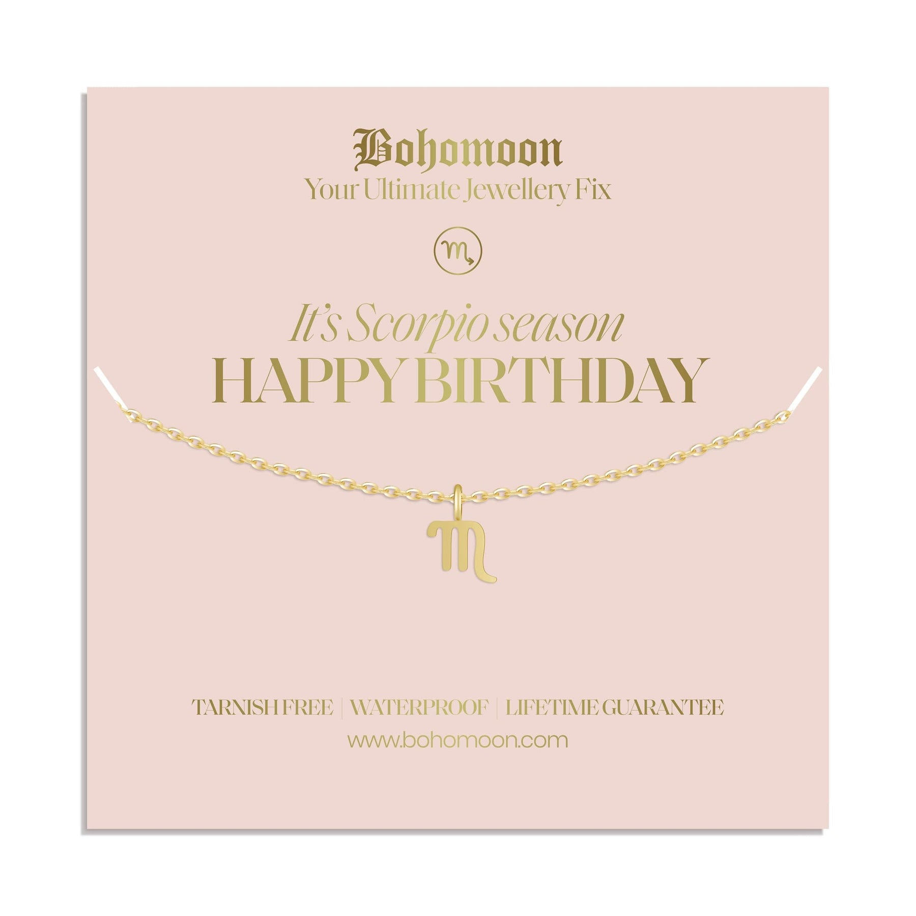 Urbanti Stainless Steel Happy Birthday Zodiac Necklace