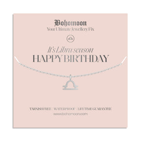 Urbanti Stainless Steel Happy Birthday Zodiac Necklace