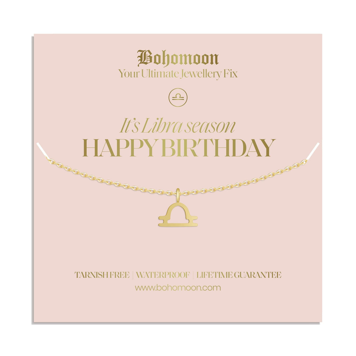 Urbanti Stainless Steel Happy Birthday Zodiac Necklace