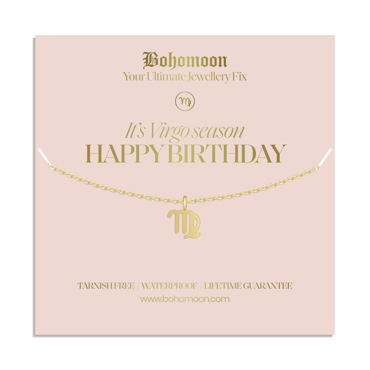 Urbanti Stainless Steel Happy Birthday Zodiac Necklace