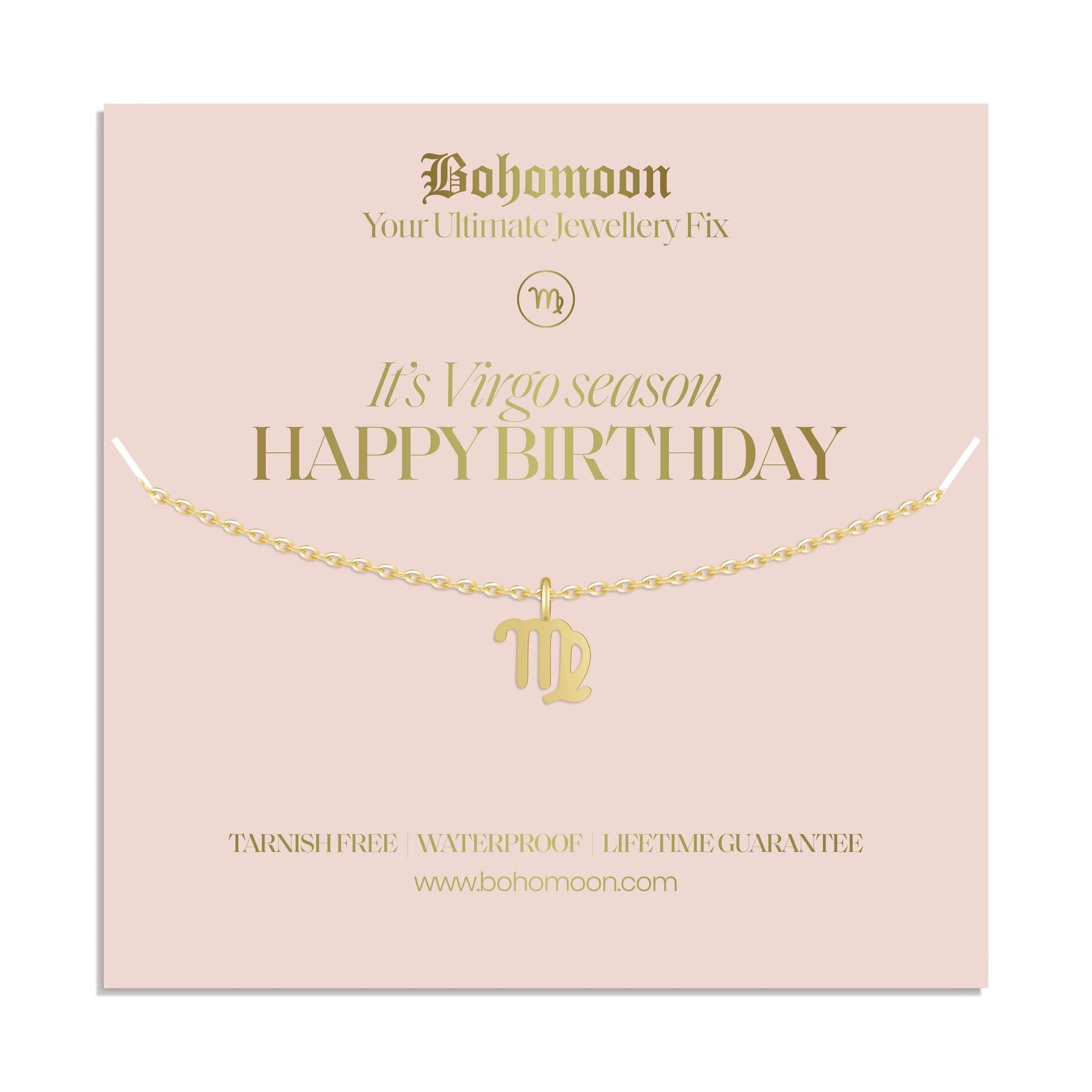 Urbanti Stainless Steel Happy Birthday Zodiac Necklace