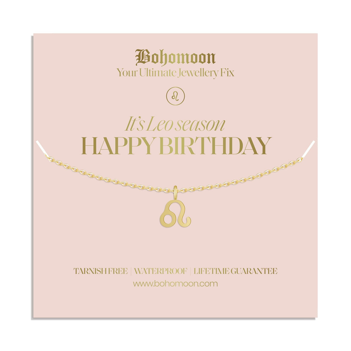 Urbanti Stainless Steel Happy Birthday Zodiac Necklace