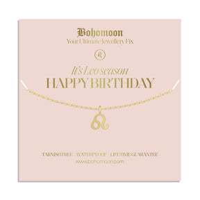 Urbanti Stainless Steel Happy Birthday Zodiac Necklace