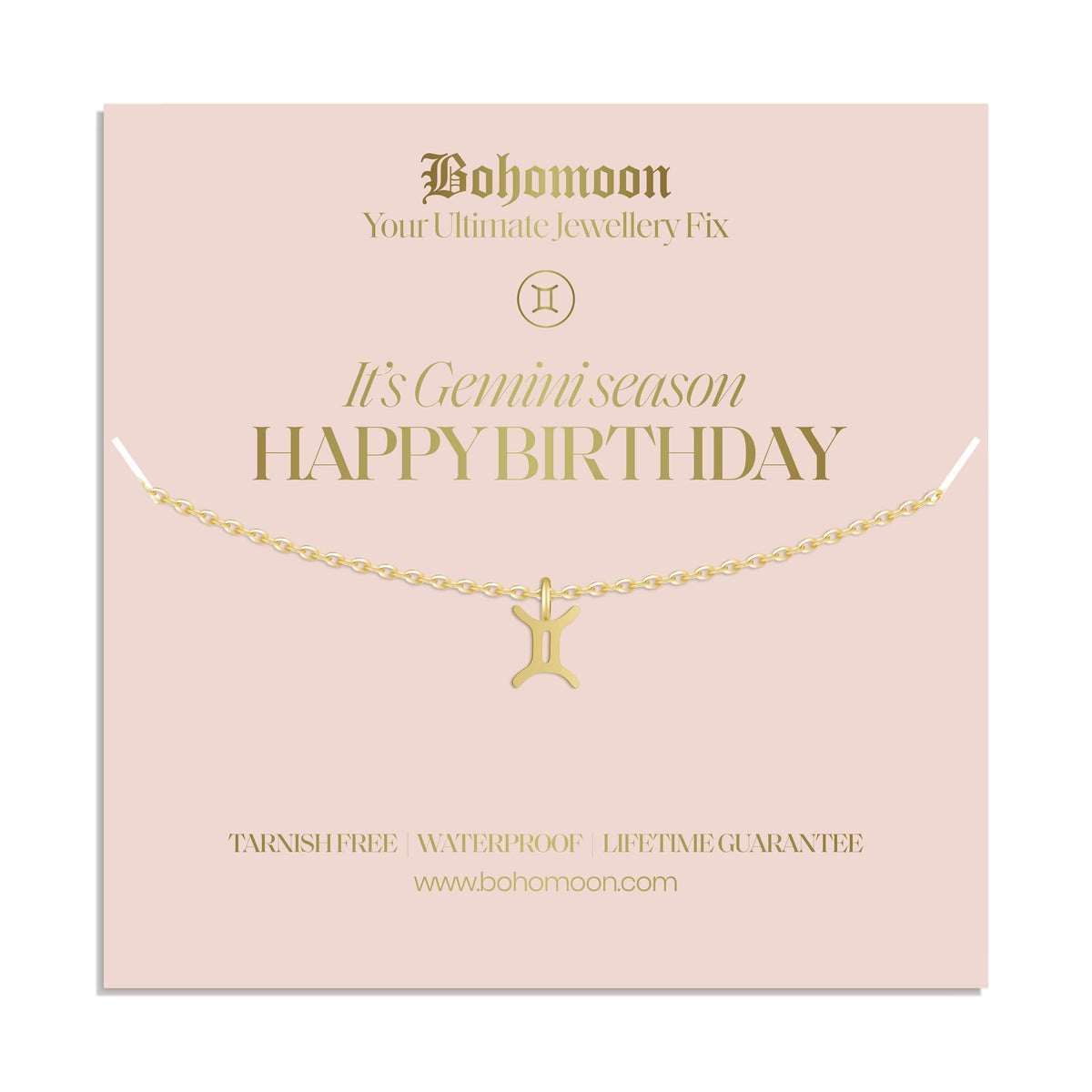 Urbanti Stainless Steel Happy Birthday Zodiac Necklace