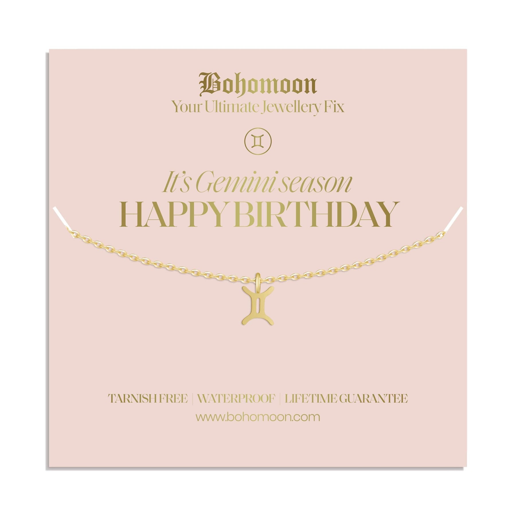 Urbanti Stainless Steel Happy Birthday Zodiac Necklace