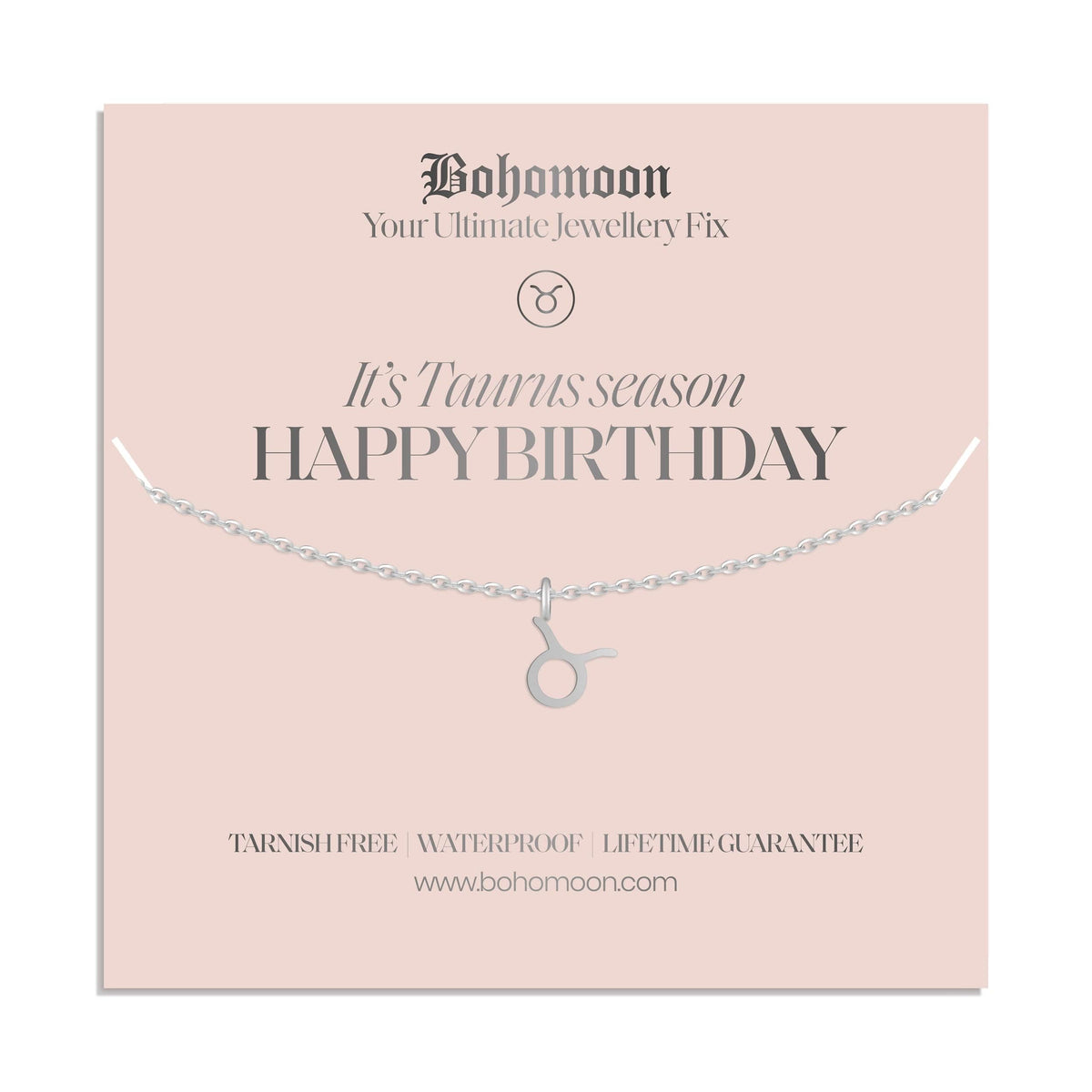 Urbanti Stainless Steel Happy Birthday Zodiac Necklace