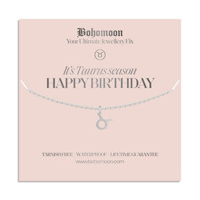 Urbanti Stainless Steel Happy Birthday Zodiac Necklace
