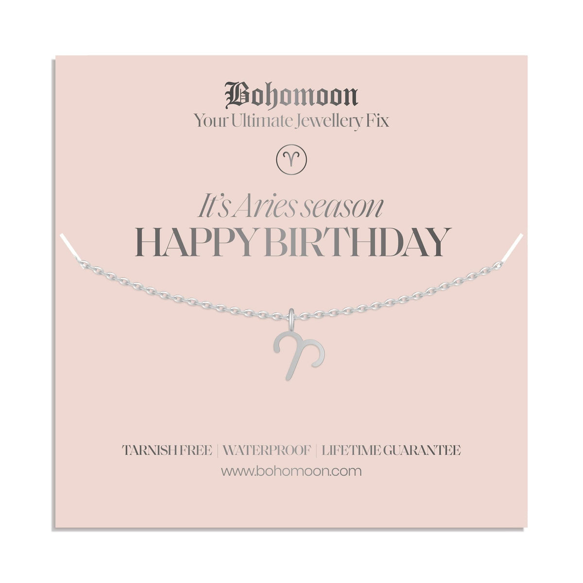 Urbanti Stainless Steel Happy Birthday Zodiac Necklace