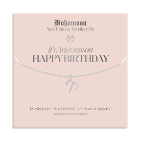 Urbanti Stainless Steel Happy Birthday Zodiac Necklace