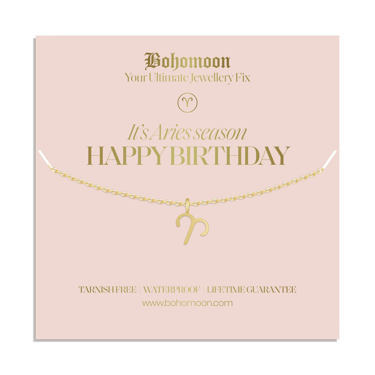 Urbanti Stainless Steel Happy Birthday Zodiac Necklace