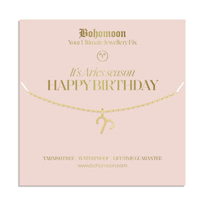 Urbanti Stainless Steel Happy Birthday Zodiac Necklace