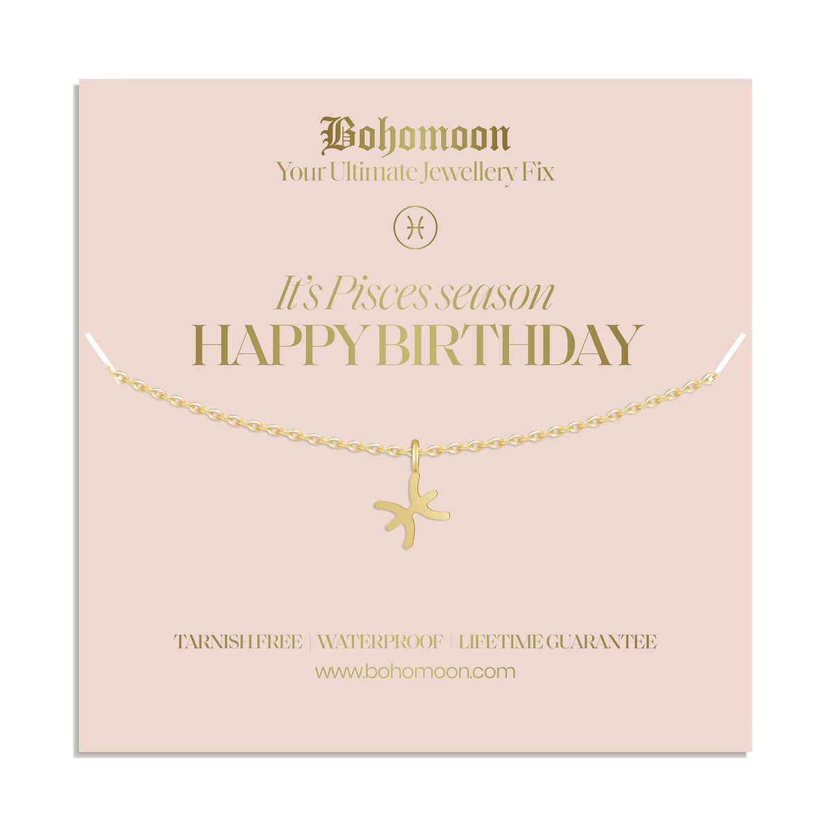 Urbanti Stainless Steel Happy Birthday Zodiac Necklace